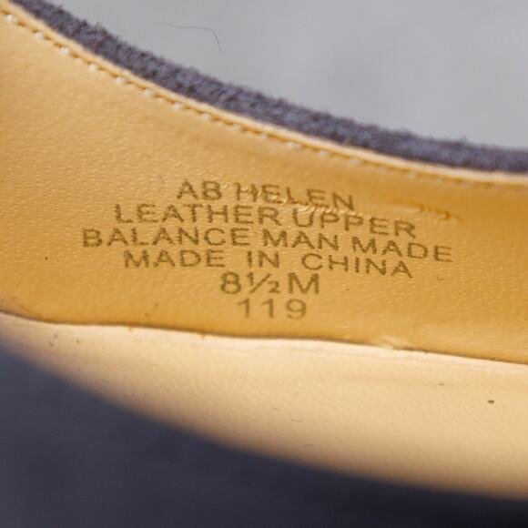 Audrey Brooke Black Gray Suede Cap Toe Heels Pumps Womens Size 8.5 - Picture 7 of 16